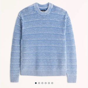 Abercrombie & Fitch Textured Stitch Crew Sweater, Small